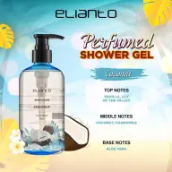 Elianto Long-Lasting Fragrance Shower Gel - Daily use scented body wash for Unisex, Coconut