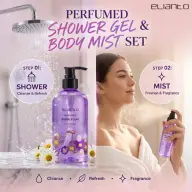 Elianto Perfumed Shower Gel and Body Mist Set - Scented Refreshing Duo, photo 2