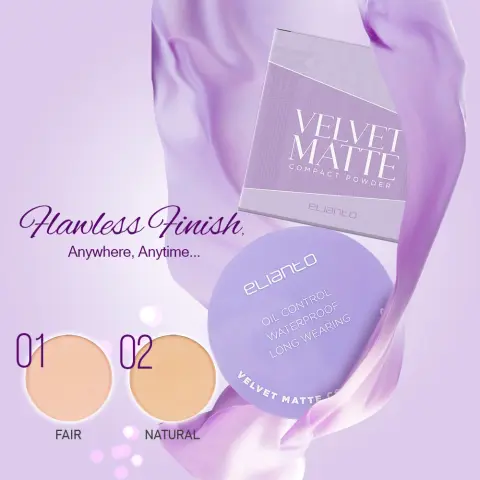 Elianto Velvet Matte Compact Powder | Oil Control, Natural Coverage & Lightweight, photo 2