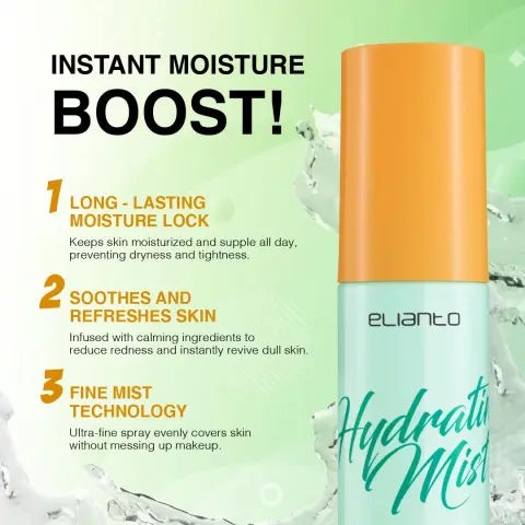 Elianto Hydrating Mist – Refreshing Facial Spray for Instant Skin Hydration and Glow, photo 3