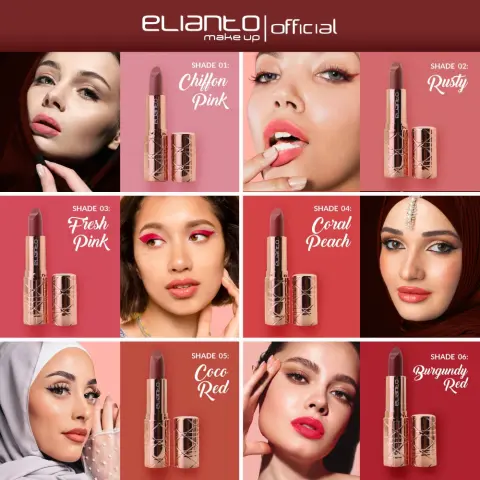 Elianto Velvet Crush Matte Lipstick -  Lightweight, Long-Lasting Soft Matte Finish, photo 2