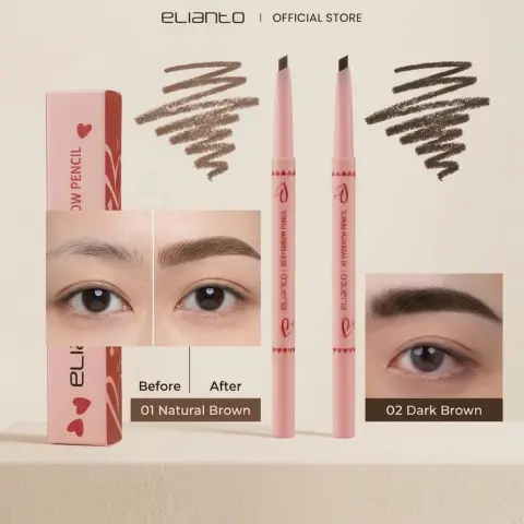 Elianto 3D Eyebrow Pencil -  Dual-Ended Brow Definer with Natural Finish, photo 3
